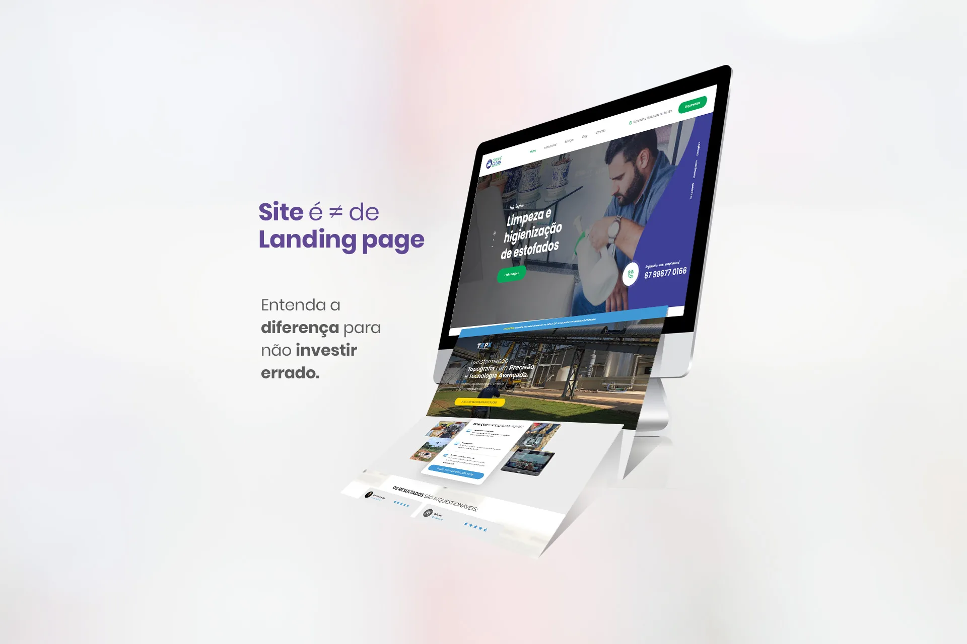 Site é diferente de landing page — entenda a diferença antes de investir errado